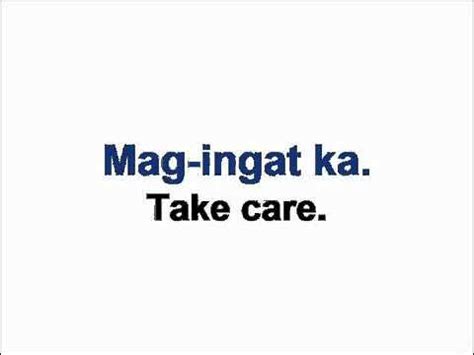 take care in tagalog